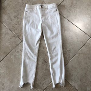 Abercrombie and Fitch low rise white jeans